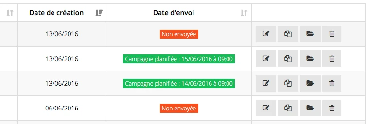 campagne planifié