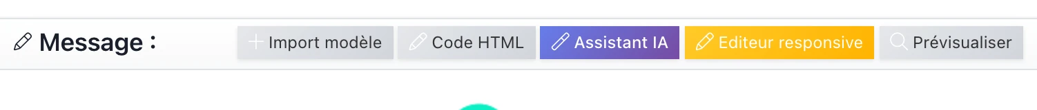 La barre d'outils du Message